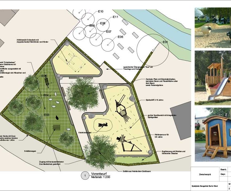 Spielplatz Burlo West Entwurf