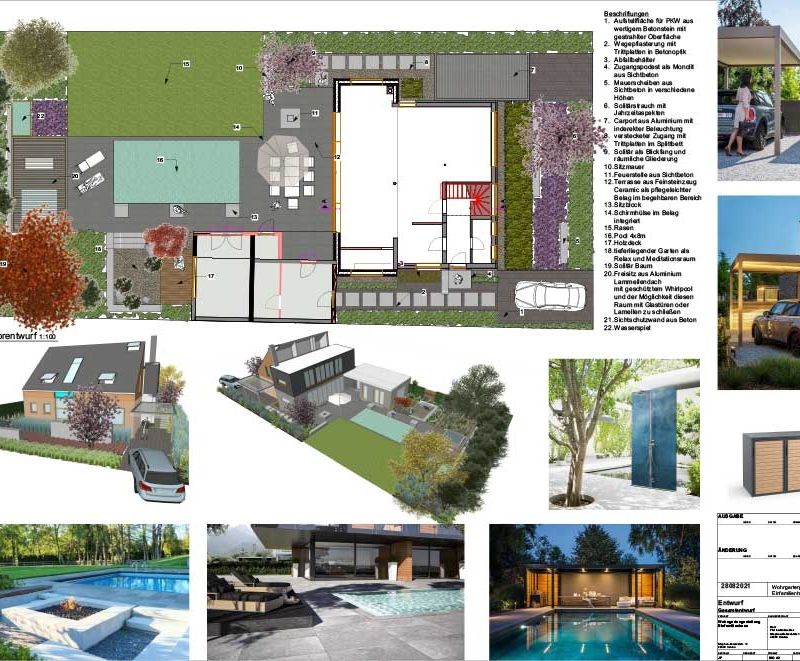 garten S  Terrassen und Pool Vorentwurf